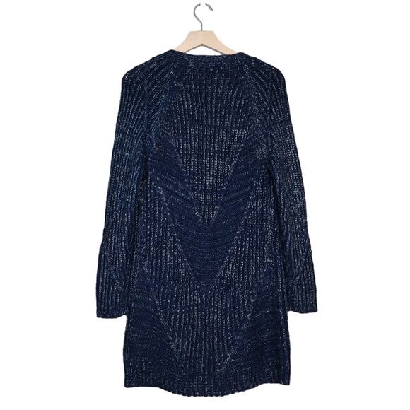 Jessica Simpson Womens XS Moonlight Navy Open Front Cardigan Sweater - Picture 2 of 10